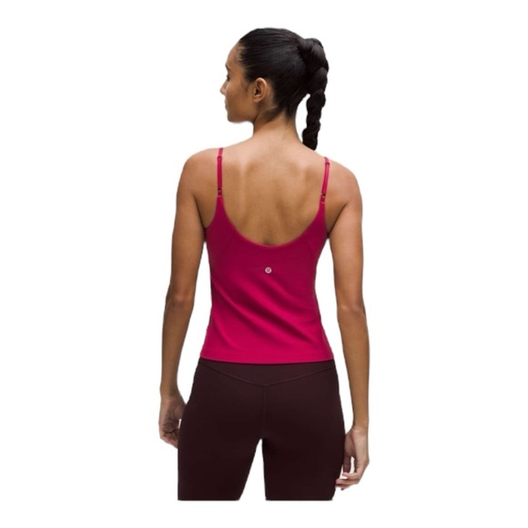 Lululemon Align Waist-Length Cami Tank, C/D Cup, Magenta Smoke, Size 10 NWT - Picture 2 of 7